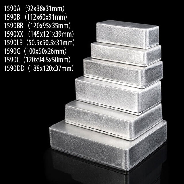 Effect Aluminum Box Metal Electric Case Instrument Silver Enclosure Project Box