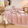 thumbnail image 1 of Tyidzon Throw Blanket Extra Thick Flannel Fleece Blanket with Double Layer Ideal Office Nap Cover Warm Cozy Blanket for Bed Or Couch, 1 of 6
