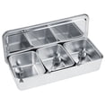 thumbnail image 4 of Kitchen Seasoning Box,Household 3?Grid Stainless Steel Seasoning Box Jar Spice Container Set with Spoons Cover, 4 of 7