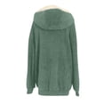 thumbnail image 5 of CEHVOM Manteau à Capuche à Fermeture à Glissière en Peluche Ample et Chaud d'Hiver pour Femmes Grande Taille, 5 of 5