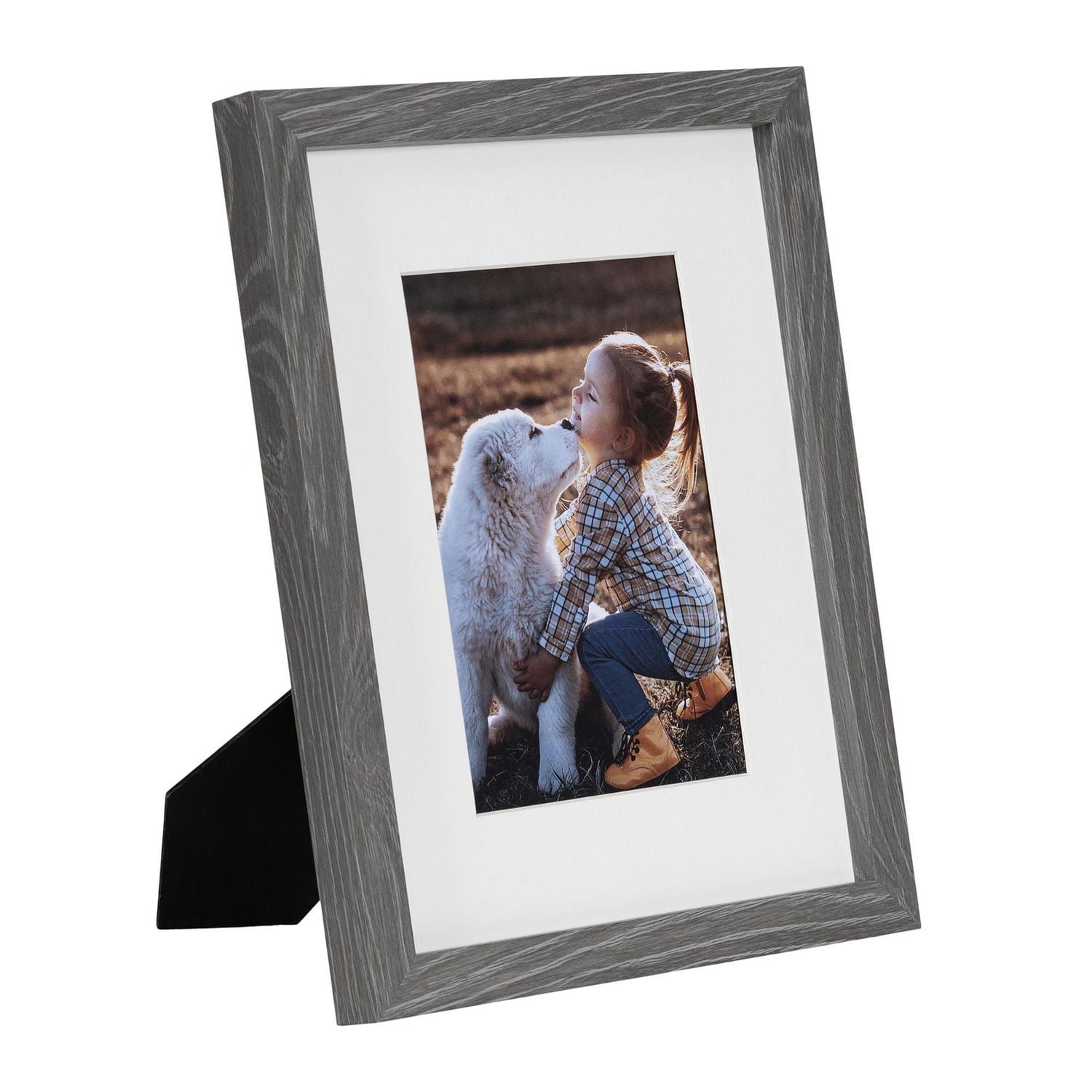 Cadre photo galerie hometrends Gris de 20,3 cm x 25,4 cm avec passe-partout de 12,7 cm x 17,8 cm