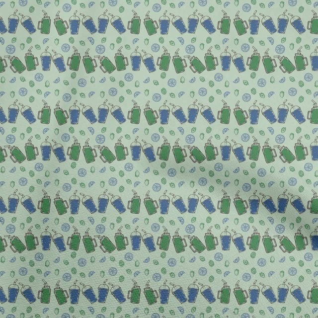 oneOone Georgette Viscose Light Green Fabric Fruits Sewing Craft Projects Fabric Prints By Yard 42 Inch Wide