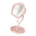 thumbnail image 1 of figatia Miroir de Maquillage pour Table Pivotant à 360 Degrés Réglable avec Rangement Miroir de Table Rose, 1 of 9