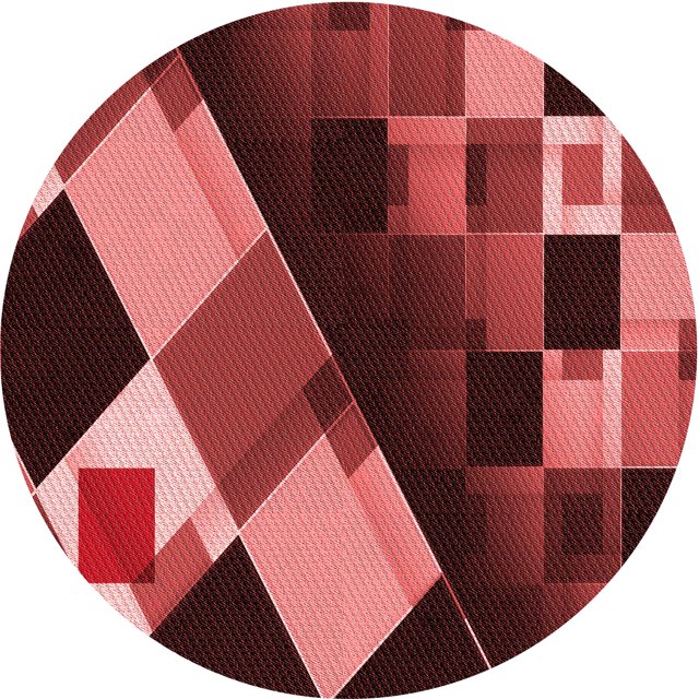 Ahgly Company Tapis d'Intérieur Ronds Transitionnels Lavables à la Machine, Rouge Foncé, 3 Pieds Rond