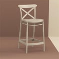 thumbnail image 2 of Compamia Tabouret de Comptoir Contemporain en Résine pour Intérieur et Extérieur - Ensemble de 1, Taupe, 2 of 8