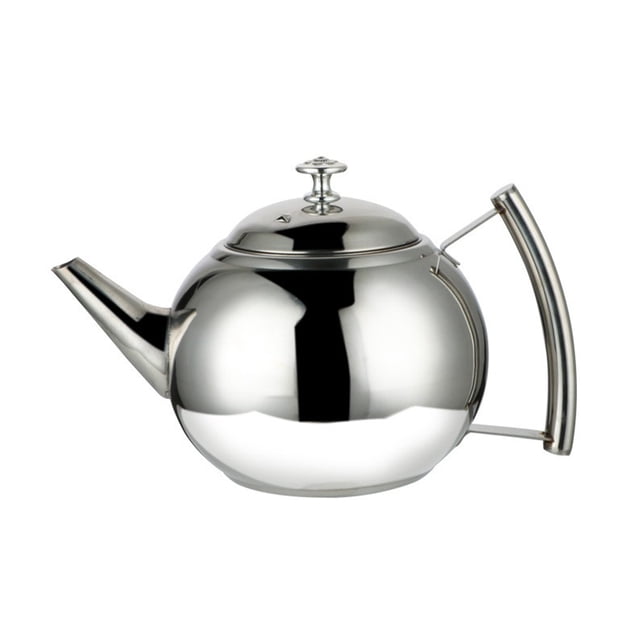 VONKY 1L/1.5L/2L Polished Stainless Steel Teapot Tea Pot Coffee With Tea Leaf Filter Infuser