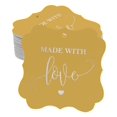 thumbnail image 1 of Inkdotpot Made With Love Wedding Bottle Tag Real Silver Foil Favor Bracket Shape Hang Tags Pack Of 100, 1 of 7
