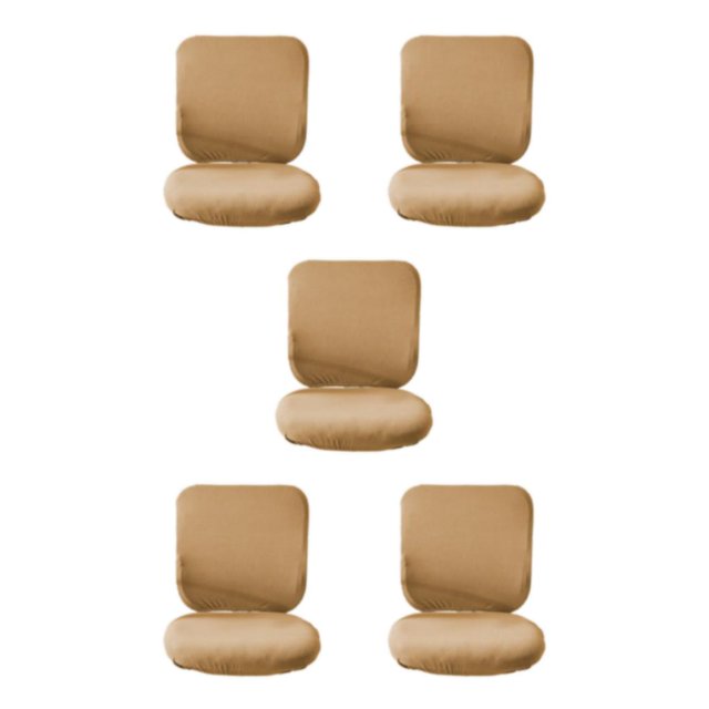 Baohd Computer Chair Cover Swivel Chair Cover Rotating for Chair Brown Backrest + Cushion Cover 5Set