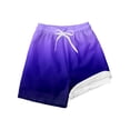 thumbnail image 2 of MIASHUI Pantalons Garçons Mode Décontractée Maillots de Bain Doublure de Compression Shorts Extensibles pour Jeu Actif et Natation, 2 of 3