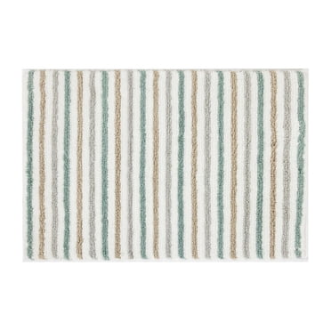 Ensemble de tapis pour salle de bain touffeté à rayures multicolores 2 pièces Mainstays 17 po x 24 po / 20 po x 30 po