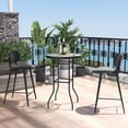 thumbnail image 4 of Costway 38" Patio Round Counter Height Bar Table withTempered Glass Tabletop Poolside, 4 of 10