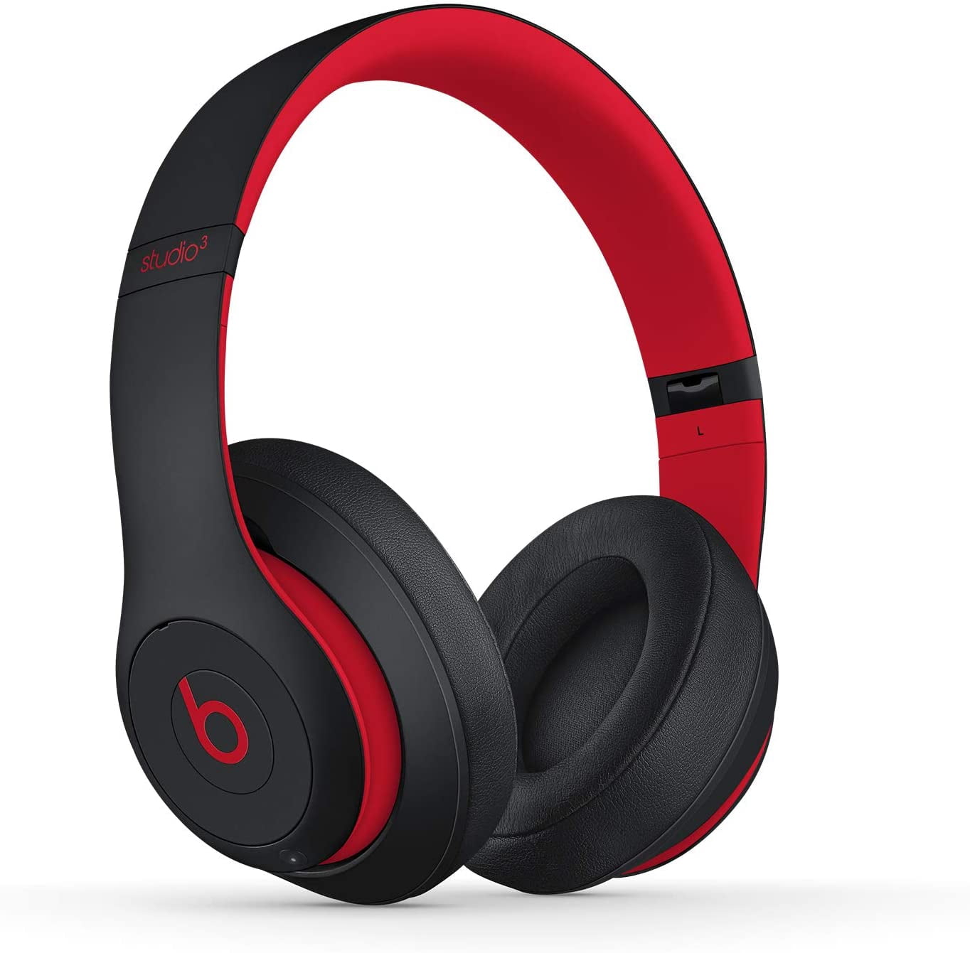 Casque d'Écoute Circum-Auriculaire Sans Fil à Réduction de Bruit Restored Beats Studio3 - Puce W1, Bluetooth Classe 1, 22 Heures d'Écoute, Microphone Intégré - (Defiant Black-Red)