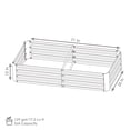 thumbnail image 4 of Sunnydaze Galvanized Steel Rectangle Raised Garden Bed - 3' x 6' - Green, 4 of 6