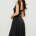 thumbnail image 4 of Pisexur Robe Mi-Mollet Sans Manches à Col en V pour Femme, Aguichant, Col en V, Sans Manches, Colorée, à la Mode, Nouvelle, Décontractée, Taille Haute, Robe pour Femmes en Liquidation, 4 of 4