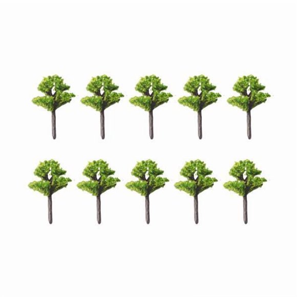 jiaping 10 Pieces Miniature Trees, Decorative Models for Toy Trains, Railway Scenes with 2 Pcs