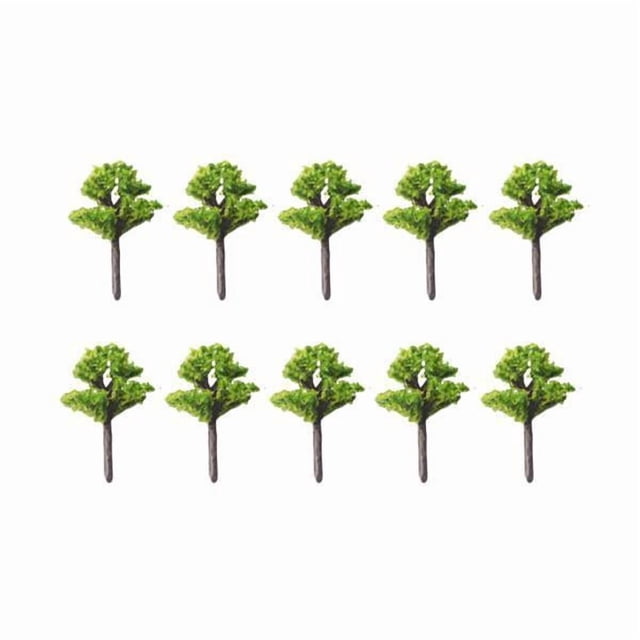 jiaping 10 Pieces Miniature Trees, Decorative Models for Toy Trains, Railway Scenes with 2 Pcs