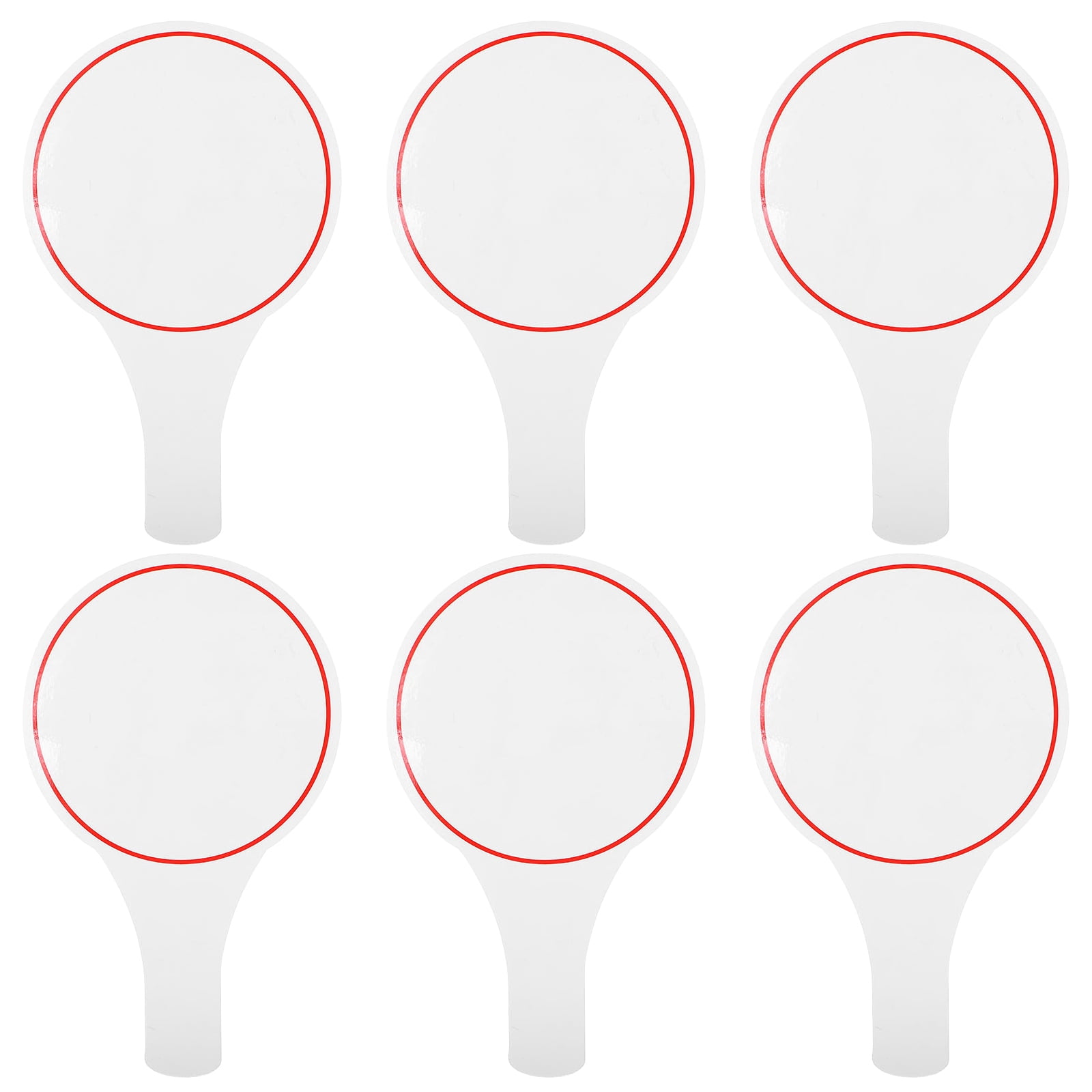 KAKOWELY dry erase paddles 6Pcs Foam White Board Handheld Whiteboard Single Sided Paddles Auctions Padding Whiteboard11.81"X7.87"X0.2"
