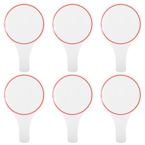 KAKOWELY Pagaies à effacer 6Pcs Tableau blanc en mousse Tableau blanc portatif Paddles à côtés simples Enchères Tableau blanc de padding11,81"X7,87"X0,2"