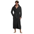 thumbnail image 1 of Ccpelsie Men's Robe Long Plush Soft Bathrobe Cozy Spring Fall Winter Warm Robes Shawl Collar Sleepwear with Pockets(A-Black,S), 1 of 4