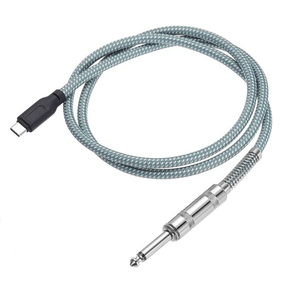 Unique Bargains Câble Audio Vert USB-C vers 6,35 mm 1/4 Pouce Stéréo d'Interconnexion aux pour Téléphone Intelligent, Ordinateur Portable Lien 3,3 Pieds