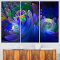 thumbnail image 1 of Tableau sur toile imprimée Design Art Bouquet de fleurs bleus Abstrait, 1 of 2