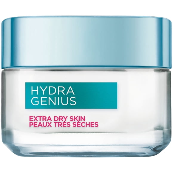 L'Oreal Paris Hydra Genius Soin Hydratation Jour & Nuit Hydrater Avec Eau D'Aloes & Hyaluronique, Peau Extra Seche, 50 ML