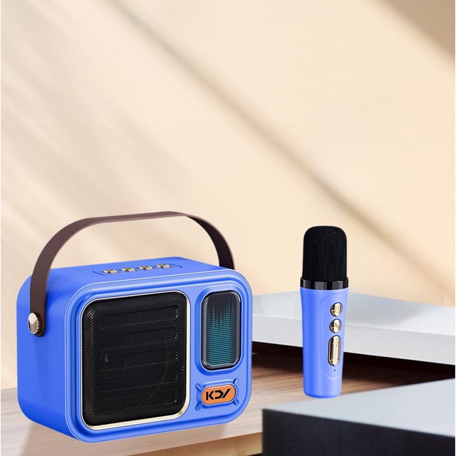 IROINID Bluetooth Speaker,Small Speaker,Portable Bluetooth Speakers TWS,Handheld Singing and Microphone Integrated Mini Bluetooth Speaker Handheld Portable Microphone Speaker