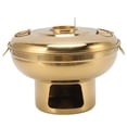 thumbnail image 2 of Charcoal Hot Pot, Fast Heating Dry Ice Hot Pot Stainless Steel Reinforced Handle Portable  For Home Gold,Silver, 2 of 8