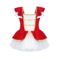 thumbnail image 3 of iiniim Enfants Filles Manches à Volants Robe Tutu de Ballet Justaucorps Halloween Noël Costumes de Danse Robe Rouge 6, 3 of 7