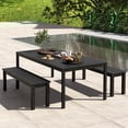 thumbnail image 2 of Gymax 2PCS 55'' HDPE Outdoor Bench Weatherproof Backless Patio Garden Bench Black, 2 of 10