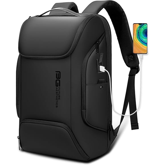 BANGE Business Laptop Smart backpack Can Hold 15.6 Inch Laptop Commute backpack Carry on bag for men and women (Black)