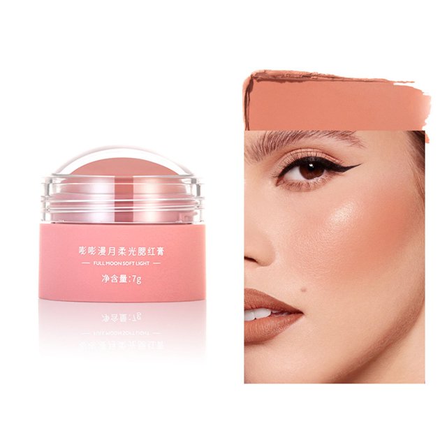Soft Powder Blusher For Young Girls Monochrome Peach Orange Powder Blusher Rouge Nude Makeup, Makeup White Blusher