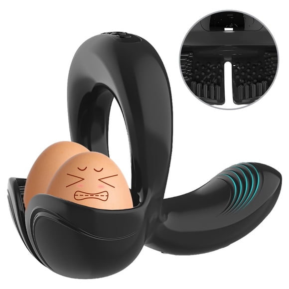 Tluda Vibrating Penis Ring, Silicone Penis Ring Sex Toys for Couples, Perineum & Testicles Stimulation Penis Rings Mens Vibrator, Waterproof Rechargeable Sex Toys for Men