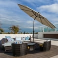 thumbnail image 3 of Gymax Parasol de Marché pour Table de Patio 10 Pi Cour Extérieur avec Lumières DEL Solaires Beige, 3 of 8