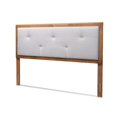 thumbnail image 2 of Baxton Studio Abner Light Gray and Brown Finished Wood Full Size Headboard, 2 of 9