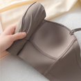 thumbnail image 4 of JGGSPWM Woman's Lingerie Small Breasts Gathered Top Support Back Comfort Bra Breathable Daily Bras Brown M, 4 of 4