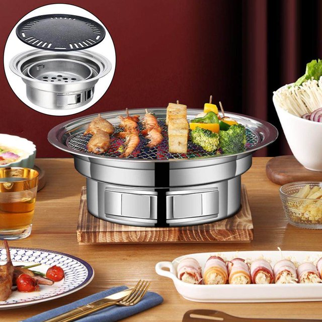 kurtrusly Korean Charcoal Barbecue Grill Portable Charcoal Stove Without Net Rack