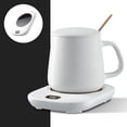 thumbnail image 5 of Baohd Electric Mug Warmer Desktop Beverage Auto Pad Off Heating Shut Cup Drinking White, 5 of 5
