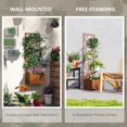 thumbnail image 4 of Outsunny Raised Garden Bed with Outdoor Privacy Screen, Wall-Mounted, Brown, 4 of 10