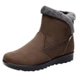 thumbnail image 1 of Kyusrd Bottes d'Hiver pour Femmes Bottines Femmes Mode Chaussures d'Hiver Chaudes Bout Rond Talon Moyen Bottes à Tige Moyenne, 1 of 2