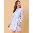 thumbnail image 4 of INSPIRE CHIC Robe Trapèze à Col en V Ras-du-Cou Métallique Brillante à Étoiles pour Femme, 4 of 6