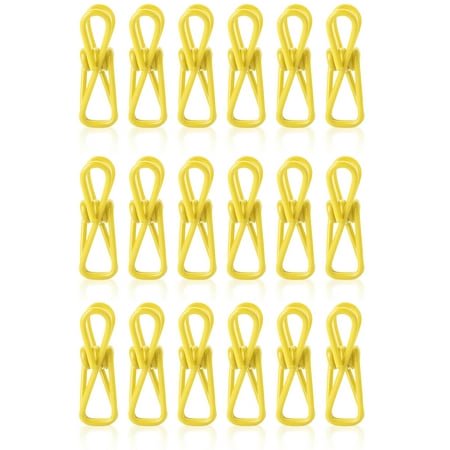 Mr. Pen- Chip Clips, 18 Pack, 2 Inch, Yellow, Utility PVC-Coated Clips, Chip Clips Bag Clips Food Clips for Bags, Chip Clip, Clips for Chips and Other Food Bags, Bag Clips for Chips Clips