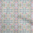 thumbnail image 1 of oneOone Rayon Teal Green Fabric Block Craft Projects Decor Fabric Printed By The Yard 56 Inch Wide-PG, 1 of 5