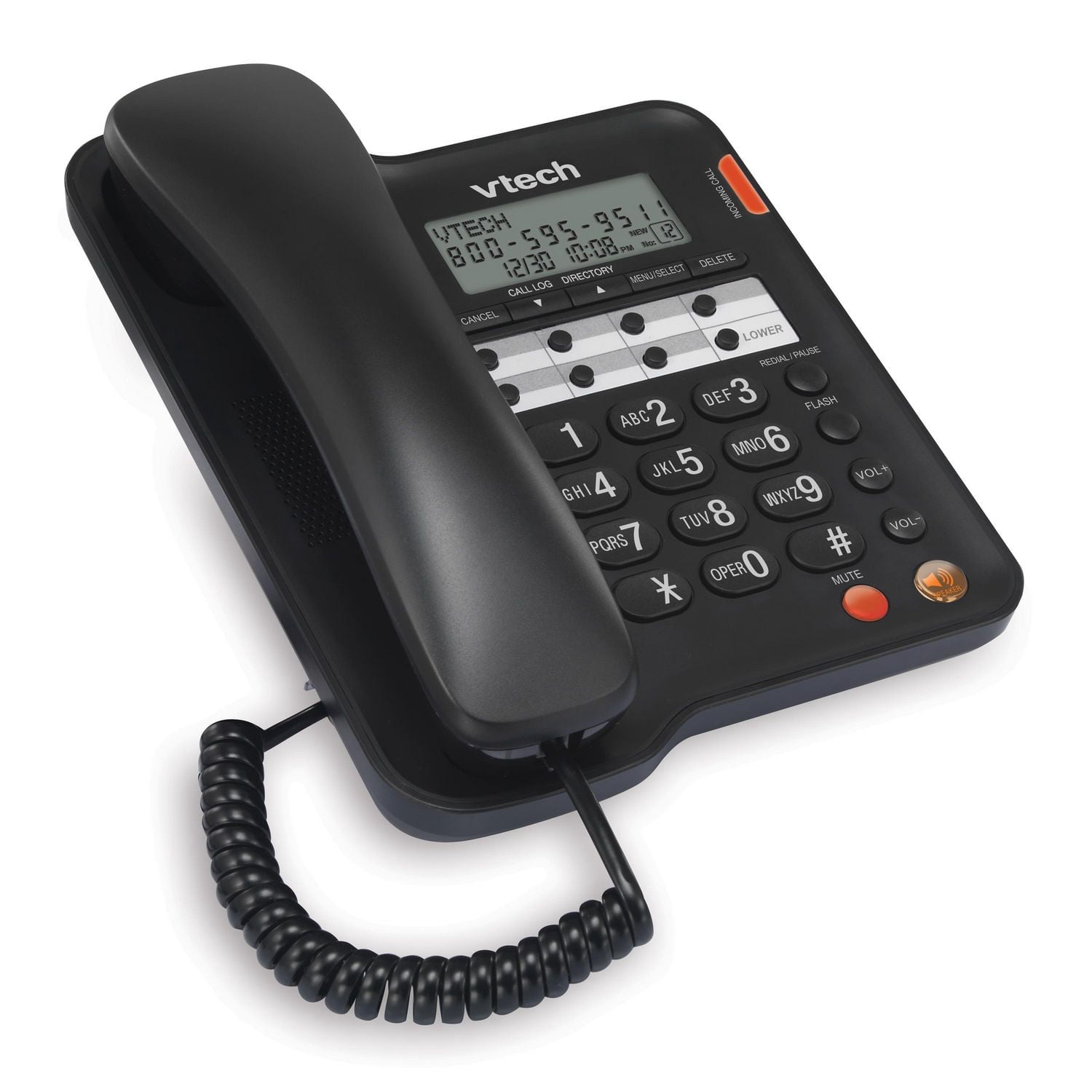 VTech CD1153-BK Corded Speakerphone with Caller ID - Black