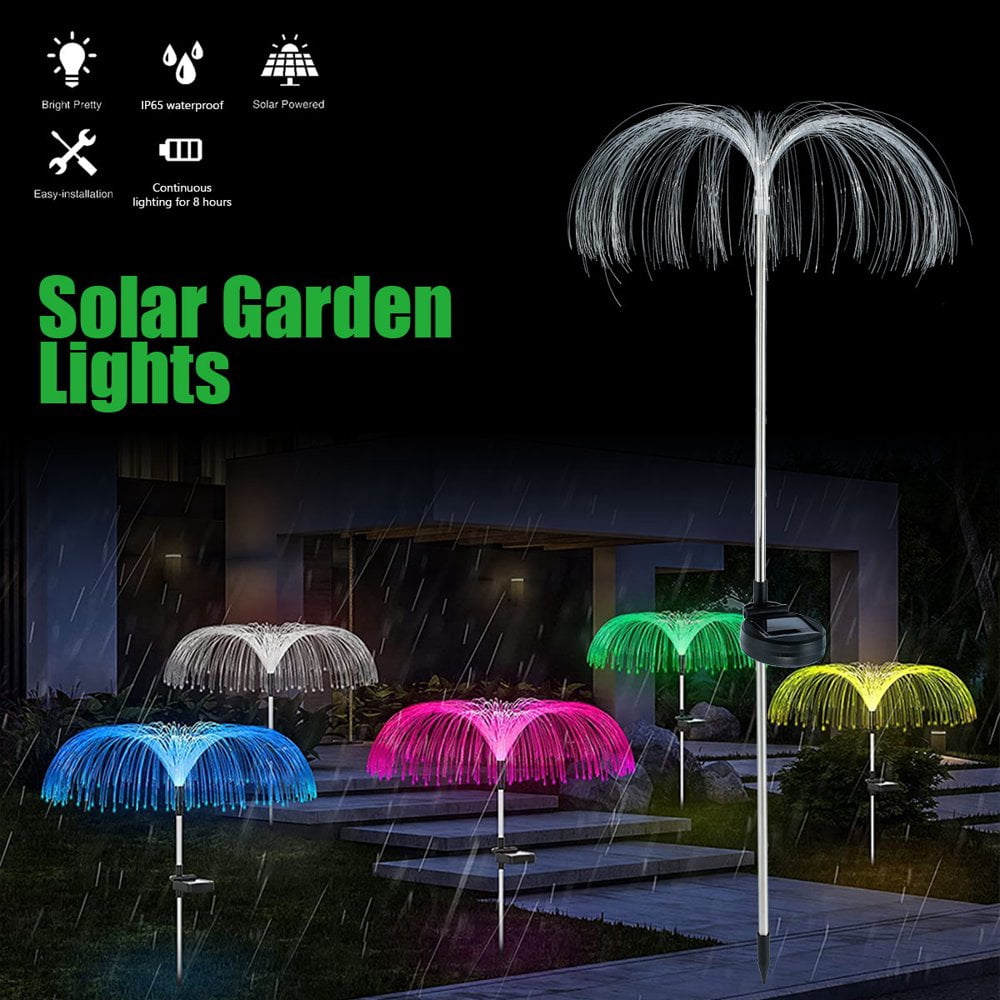 MesaSe Solar Outdoor Lights Jellyfish Light Outdoor Color Changing Solar Flowers Lights Waterproof Solar Jellyfish Light For Patio Garden