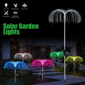 MesaSe Solar Outdoor Lights Jellyfish Light Outdoor Color Changing Solar Flowers Lights Waterproof Solar Jellyfish Light For Patio Garden