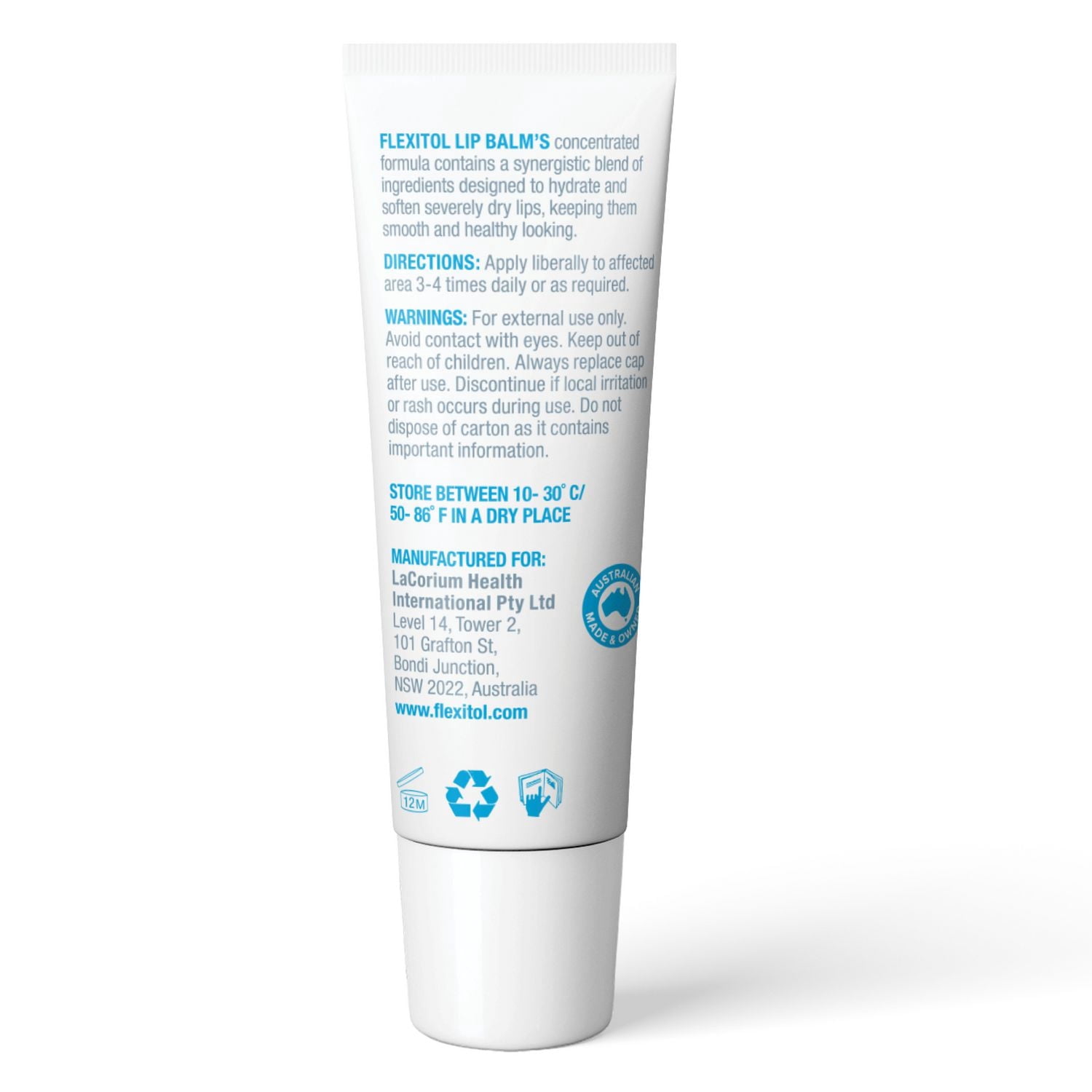 Flexitol Lip Balm, Best Balm for Dry and Chapped Lips, Berry
