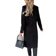 thumbnail image 3 of LUXUR Manteau Femme Double Boutonnage Automne Noir 2TG, 3 of 3