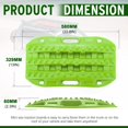 thumbnail image 2 of BUNKER INDUST Off Road Traction Boads 2 Pcs Short Recovery Track Traction Mats for 4WD Mud Sand Snow Ramps-Green Tire Traction Tool (Without Strap), 2 of 5