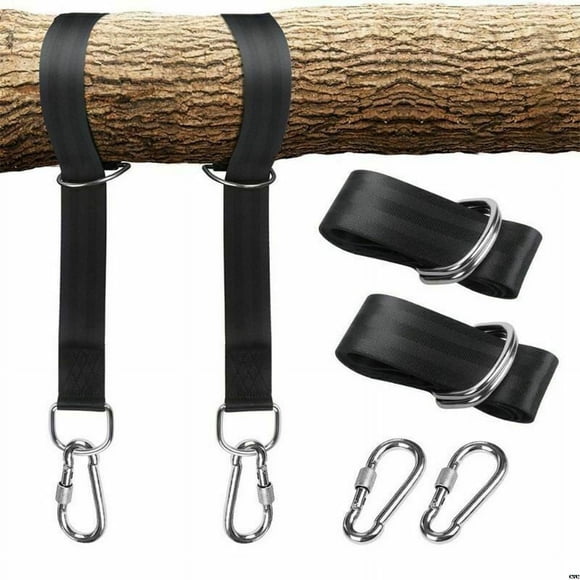 Apuakthei Tree Swing Straps Kit, with Two Stainless Steel Carabiners, Suitable for Tire Hanger, Porch, Outdoor and Baby Swing